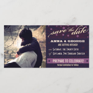 Rustic Poster: Aubergine Dream Save the Date