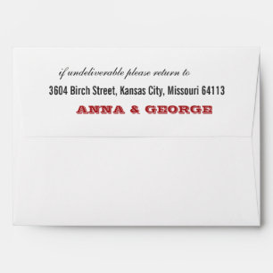 Rustic Poster: Red & Black A7 Envelopes