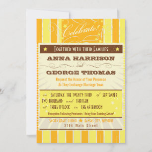 Rustic Poster: Tropical Sun Custom Wedding Invitation