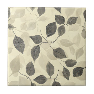 Rustic Pressed Leaves Pattern – Autumn Botanical 7 Tile