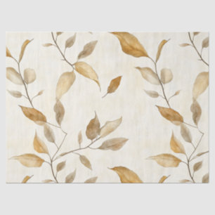 Rustic Pressed Leaves Pattern – Autumn Botanical 8 Tissue Paper