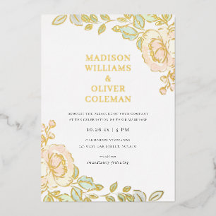 Rustic + Pretty Watercolor Floral Wedding REAL Fo
