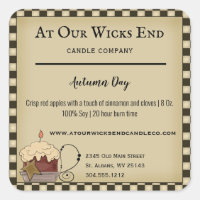 Rustic Primitive Country Candle Product Labels