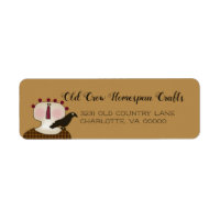 Rustic Primitive Country Doll Crow Return Address