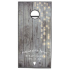 Rustic Printed Wood Lights Wedding Personalised