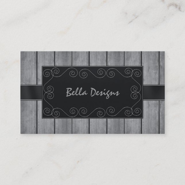 Rustic Professional Business Card (Front)