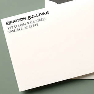 Rustic Professional Left Aligned Address Self-inking Stamp