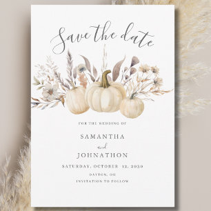 Rustic Pumpkin Autumn Wedding Save The Date