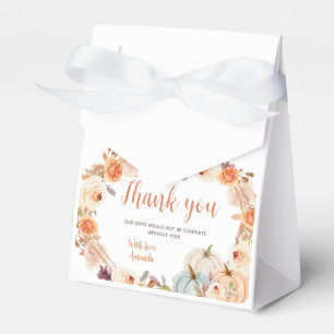 Rustic Pumpkin Boho Floral Fall in love Favour Box