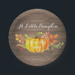 Rustic Pumpkin Fall Baby Shower Paper Plate<br><div class="desc">Rustic Pumpkin Fall Baby Shower Paper Plate</div>