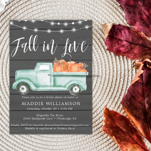 Rustic Pumpkin Fall in Love  Bridal Shower Invite