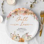 Rustic Pumpkin Fall in love Paper Plate<br><div class="desc">Rustic Pumpkin Fall in love Paper Plate. Matching items available.</div>