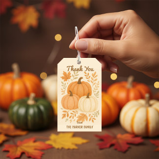 Rustic Pumpkin Fall Thank You – Autumn Harvest Gift Tags