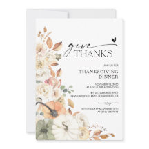 Rustic Pumpkin Thanksgiving Dinner Invitation