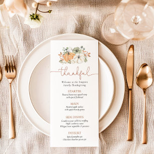 Rustic Pumpkin Thanksgiving Menu
