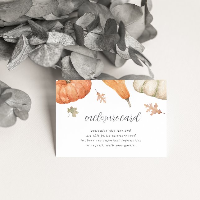 Rustic Pumpkins Fall Baby Shower Enclosure Card (Creator Uploaded)