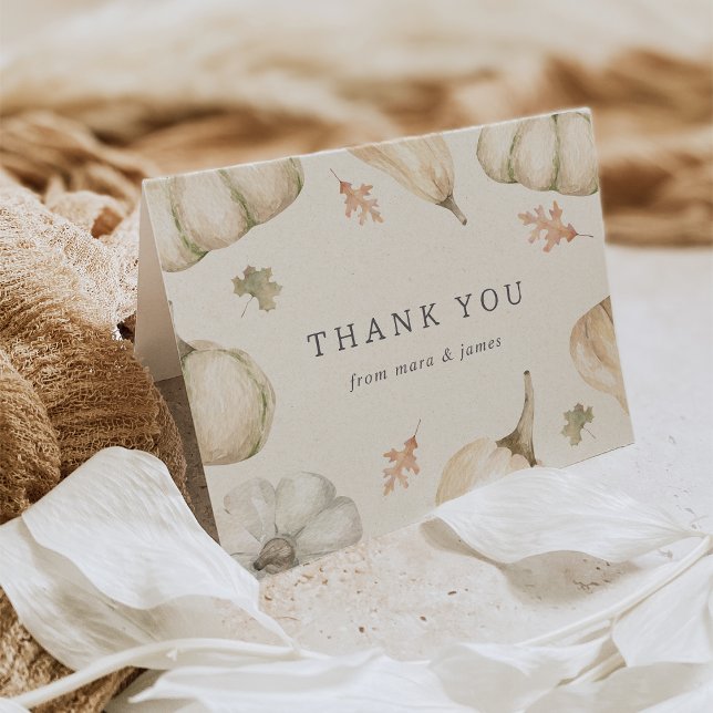 Rustic Pumpkins Fall Baby Shower Thank You Card (Creator Uploaded)