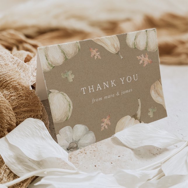 Rustic Pumpkins Fall Baby Shower Thank You Card (Creator Uploaded)