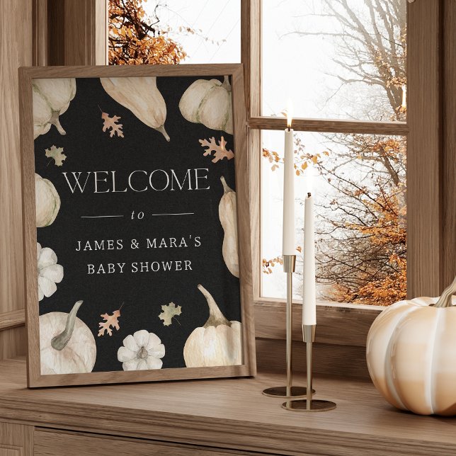 Rustic Pumpkins Fall Baby Shower Welcome Sign (Creator Uploaded)