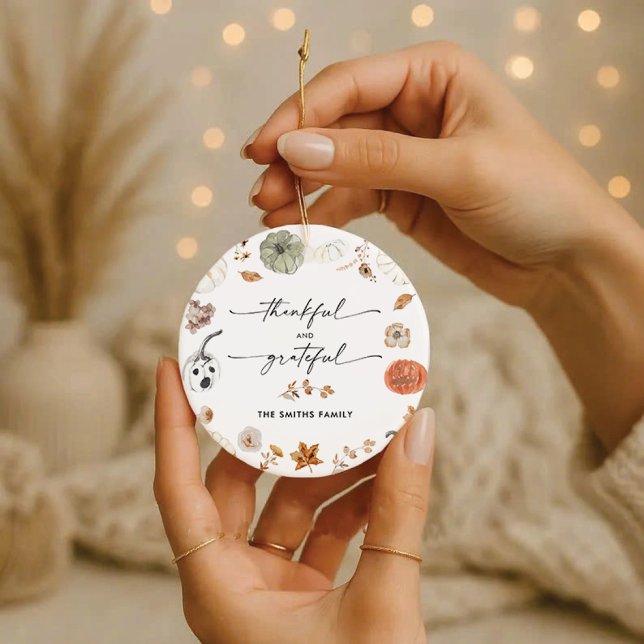 Rustic Pumpkins Thanksgiving Dinner Ornament  (Creator Uploaded)