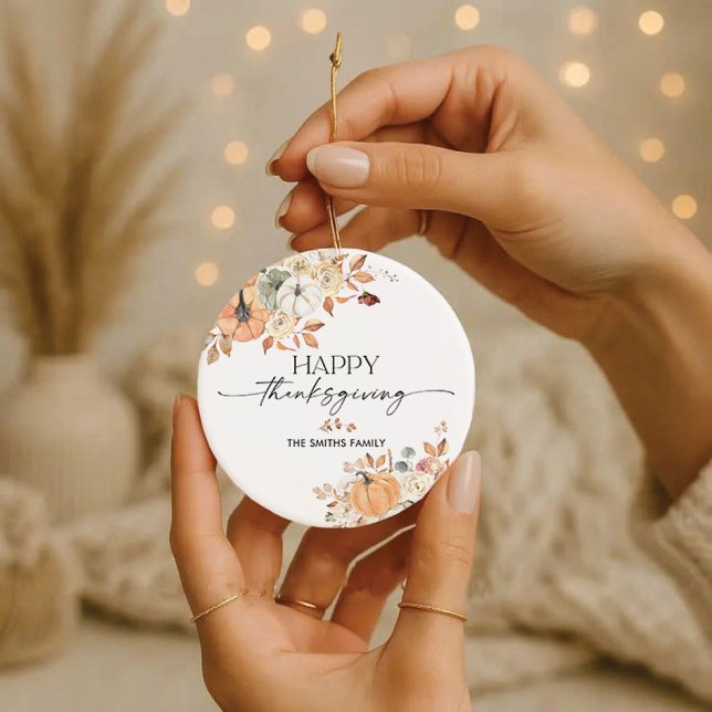 Rustic Pumpkins Thanksgiving Dinner Ornament  (Creator Uploaded)