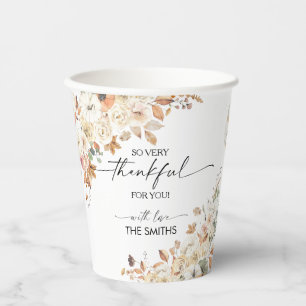 Rustic Pumpkins Thanksgiving Dinner Paper cup