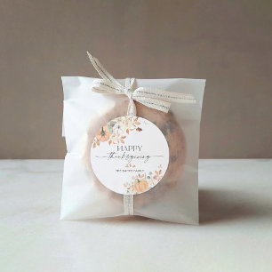 Rustic Pumpkins Thanksgiving Dinner Sticker