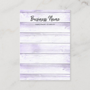 Rustic Purple Barn Wood Earring Jewelry Display Business Card