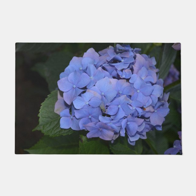 Rustic Purple Hydrangea macrophylla  Doormat (Front)