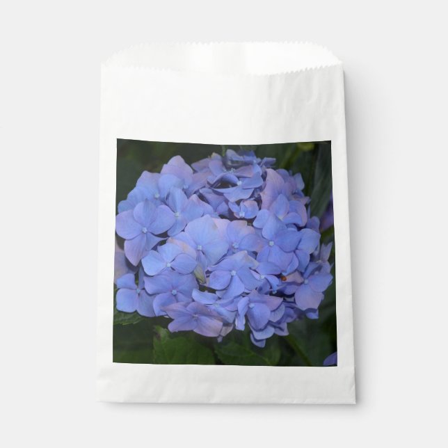 Rustic Purple Hydrangea macrophylla  Favour Bags (Front)