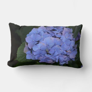 Rustic Purple Hydrangea macrophylla Lumbar Cushion