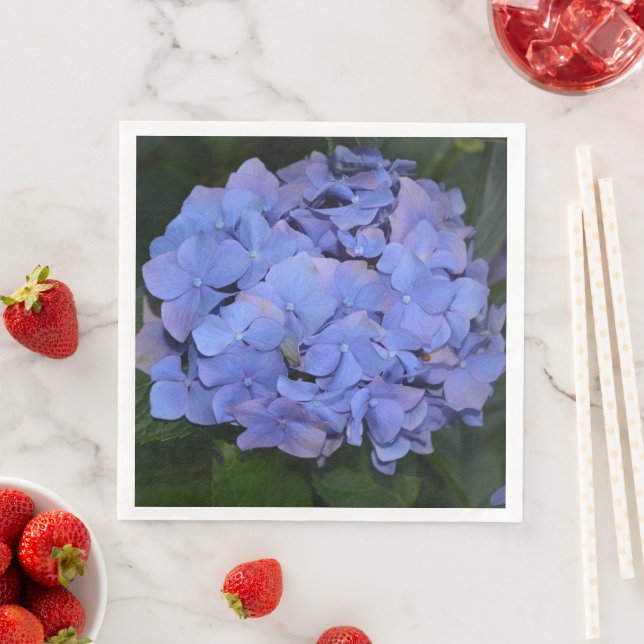 Rustic Purple Hydrangea macrophylla  Napkin (Insitu)