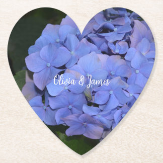 Rustic Purple Hydrangea macrophylla Paper Coaster