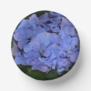 Rustic Purple Hydrangea macrophylla Paper Plate