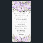 Rustic Purple Rose Floral Wedding Programme<br><div class="desc">A beautiful template for the DIY wedding. A lush border of purple roses along with white hydrangea flowers and sage green leaves line the top and bottom of this wedding program. You can use it to describe your own wedding ceremony and wedding party.</div>