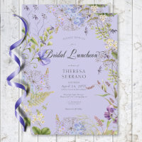 Rustic Purple Sage Wildflower Bridal Lunch