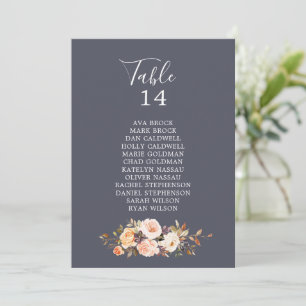 Rustic   Purple Table Number Seating Chart Cards