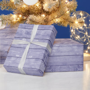 Rustic Purple Wood Wrapping Paper