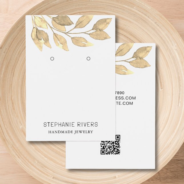 Rustic QR Code Earrings Display Card (Creator Uploaded)