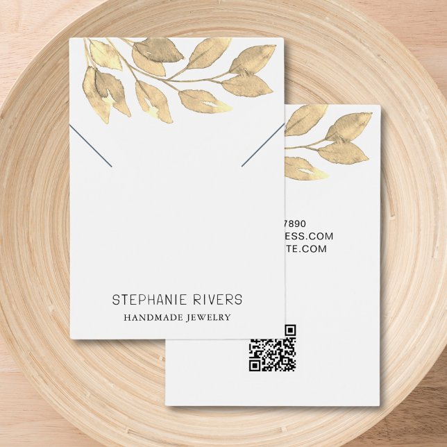 Rustic QR Code Necklace Display Card (Creator Uploaded)