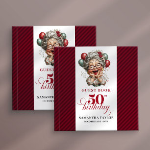 Rustic Quirky Woman 50th Birthday Whimsical Book