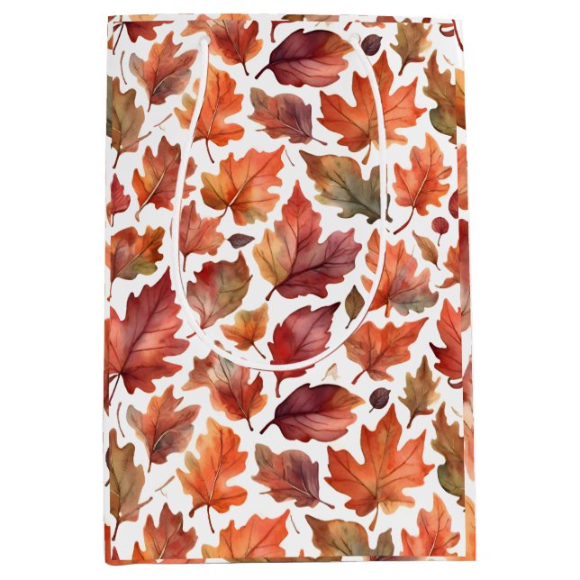 Rustic Radiance Pattern Design Medium Gift Bag (Front)