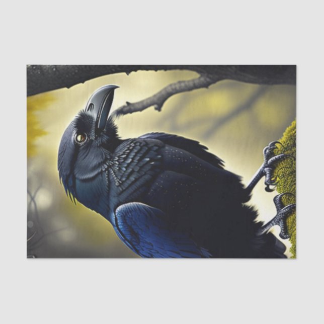 Rustic Raven - Natures Guardian Tissue Paper (Front)