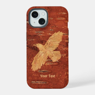 Rustic Raven On Inner Birch Bark OtterBox iPhone C 15 Case