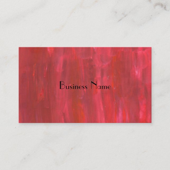 Rustic Red Abstract Business Card (Front)