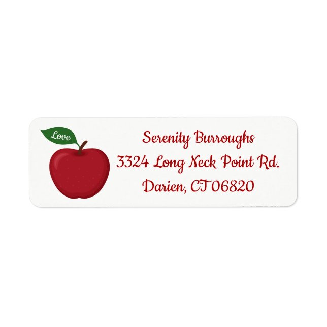 Rustic Red Apple - Autumn, Fall Wedding, Party, (Front)