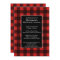 Rustic Red & Black Buffalo Plaid Birthday Party