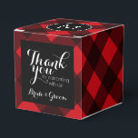 Rustic Red Black Buffalo Plaid Pattern Monogram Favour Box<br><div class="desc">A rugged and masculine design with an area for monograms. A classic, traditional pattern that has been around for years. If you need to adjust the artwork or change the font, you can click on the customise area. This will take you to the design tool where you can make many...</div>