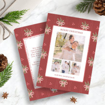 Rustic Red Botanical Christmas Card
