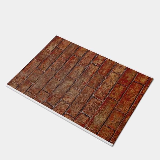Rustic Red Brick Floor Mat (Angled)